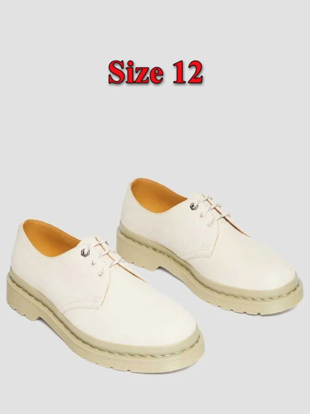 New Mens Dr. Martens Size 12 Color Beige1461 Mono Milled Nubuck Oxford Shoes
